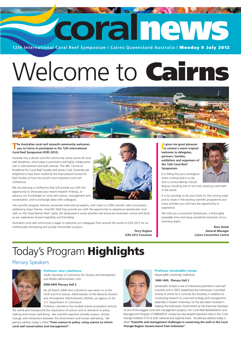 ICRS 2012 Coral News Monday 9 July:Layout 1