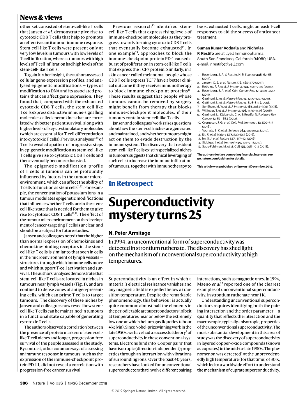 Superconductivity Mystery Turns 25