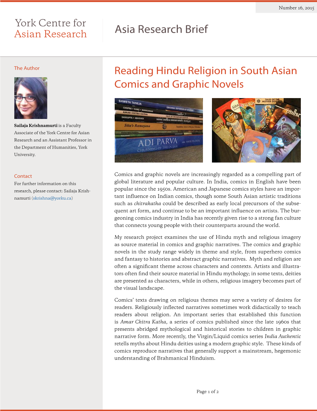 Reading Hindu Religion in South Asian Comics and Graphic Novels