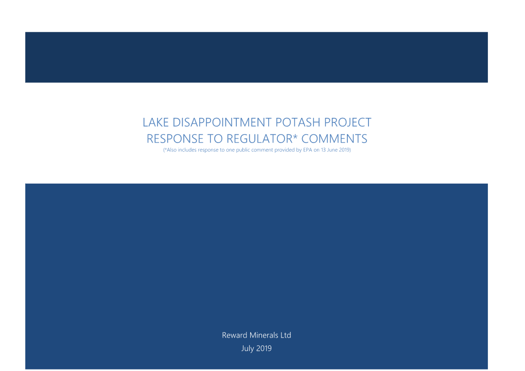Lake Disappointment ERD Further Response to Agency Submissions 10 September 2019.Pdf