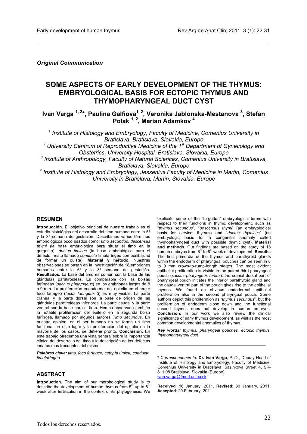 Some Aspects of Early Development of the Thymus: Embryological Basis for Ectopic Thymus and Thymopharyngeal Duct Cyst