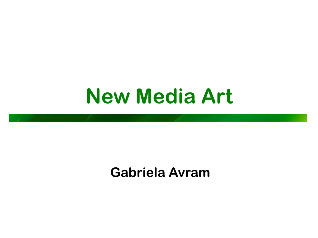New Media Art