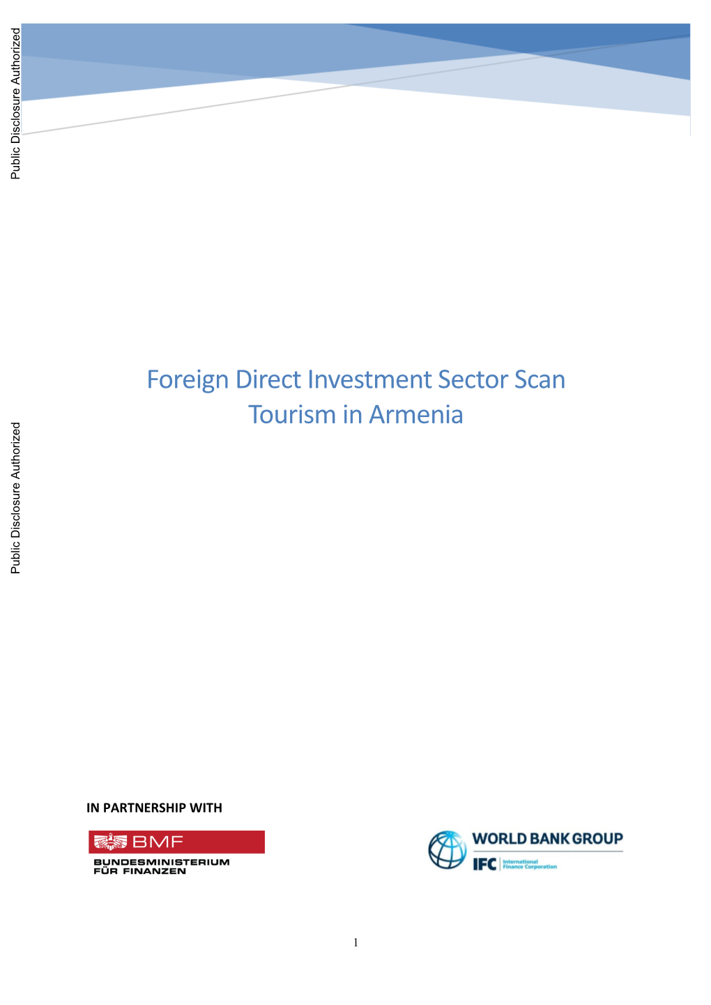 Foreign Direct Investment Sector Scan Tourism in Armenia