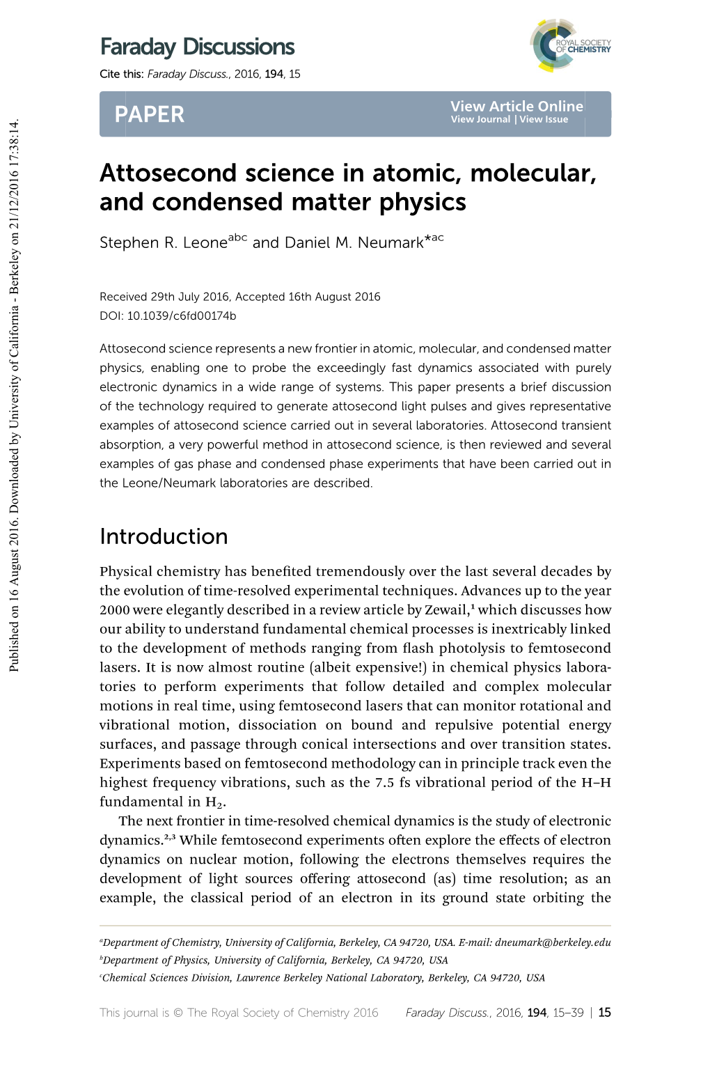 Attosecond Science in Atomic, Molecular, and Condensed Matter Physics