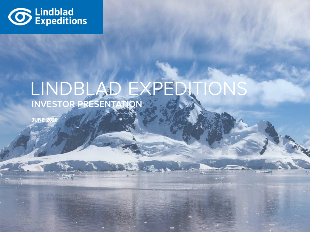 Lindblad Expeditions Investor Presentation