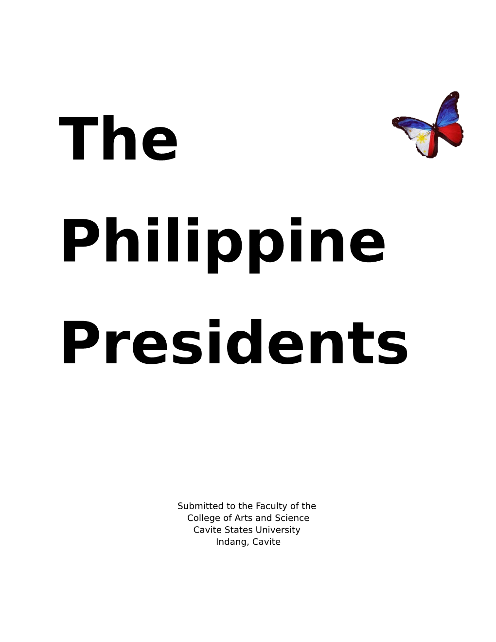 Submitted to the Faculty of the College of Arts and Science Cavite States University Indang, Cavite Ma.Nikkie D