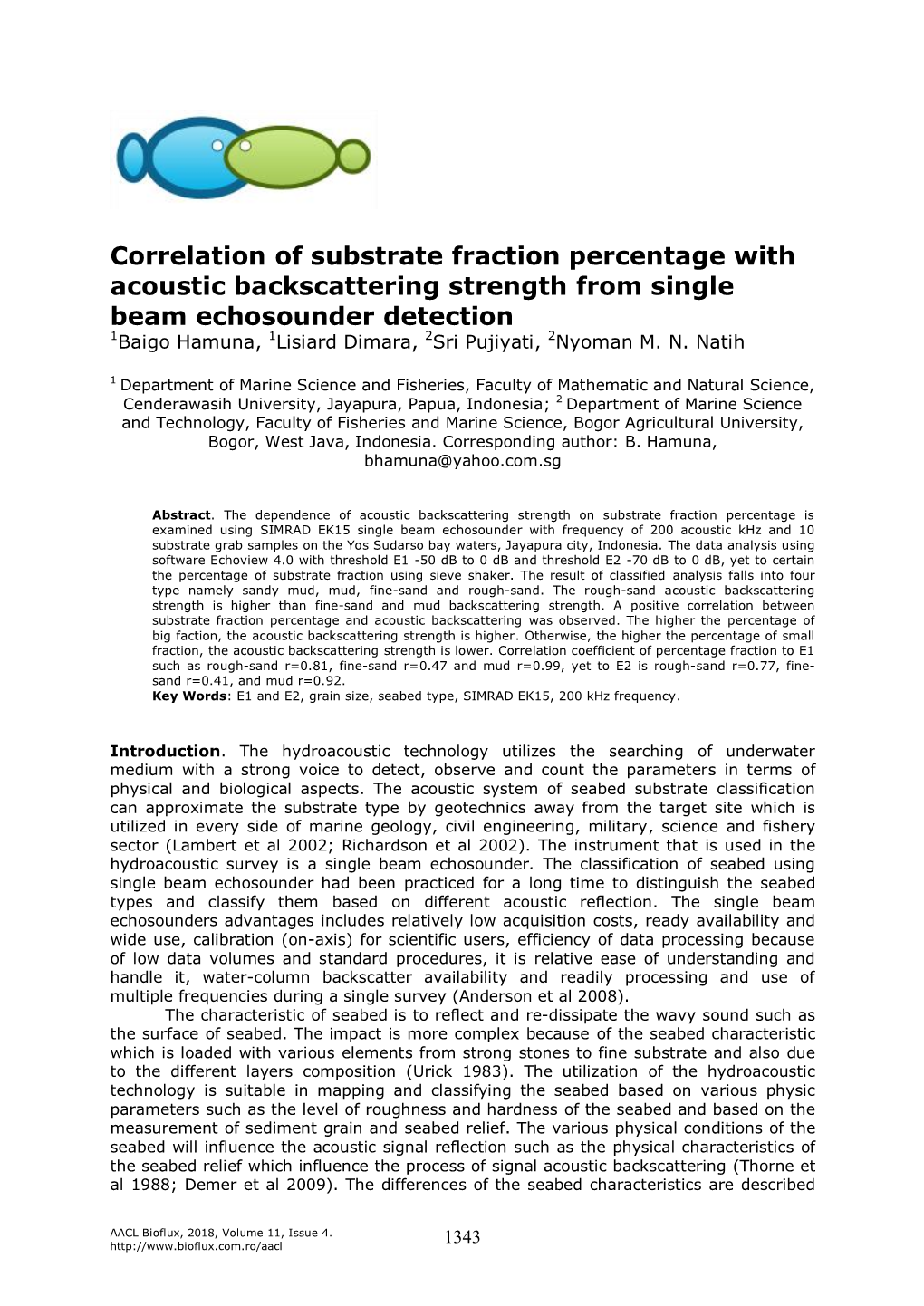 Correlation of Substrate Fraction Percentage with Acoustic