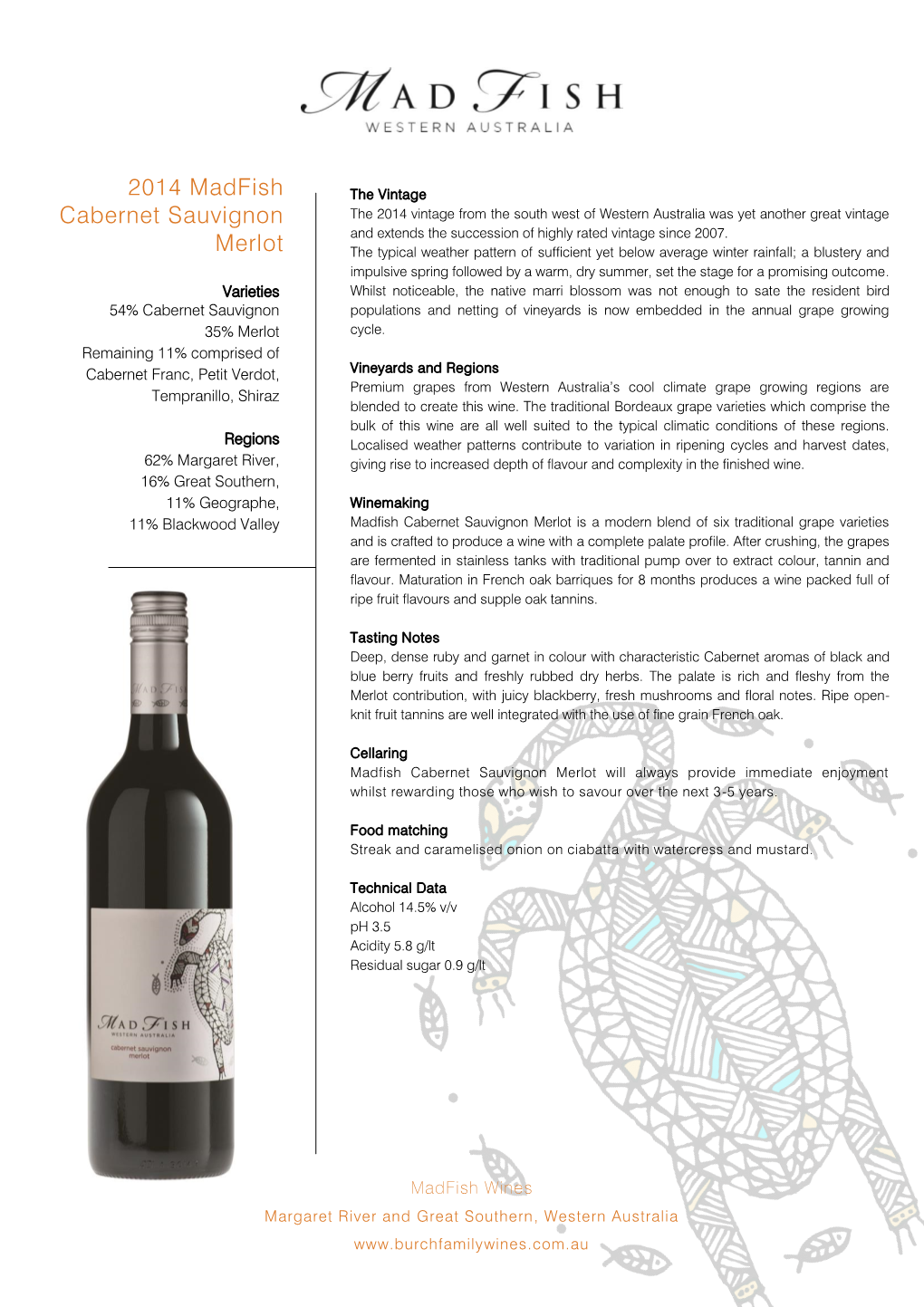 2014 Madfish Cabernet Sauvignon Merlot