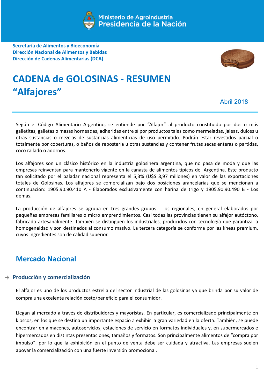 Alfajores” Abril 2018