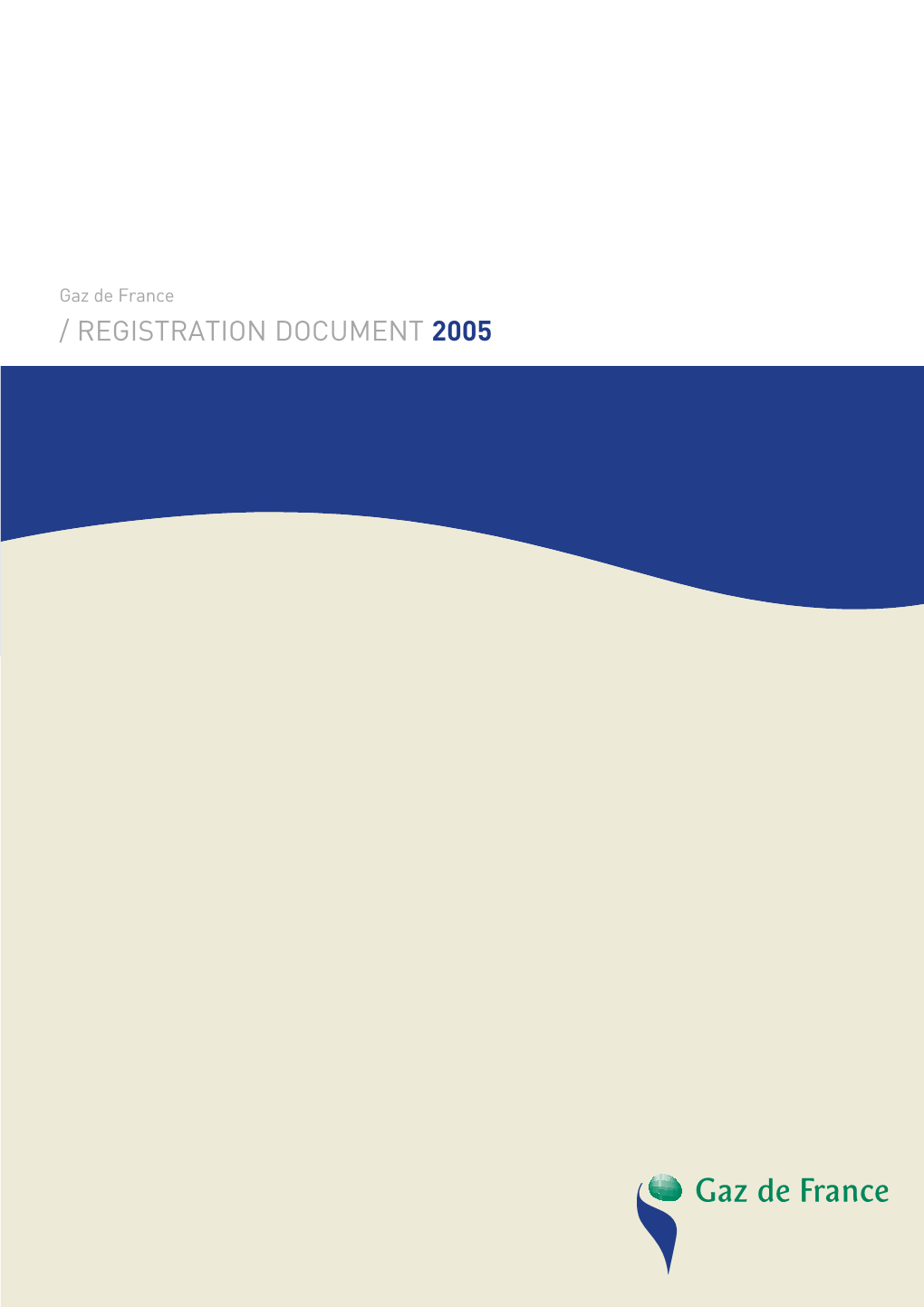 Gaz De France 2005 Reference Document