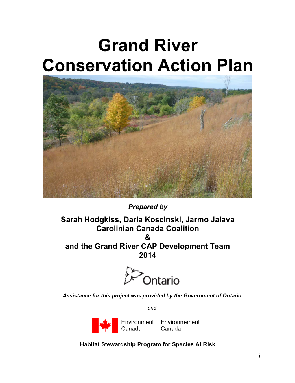 Grand River Conservation Action Plan