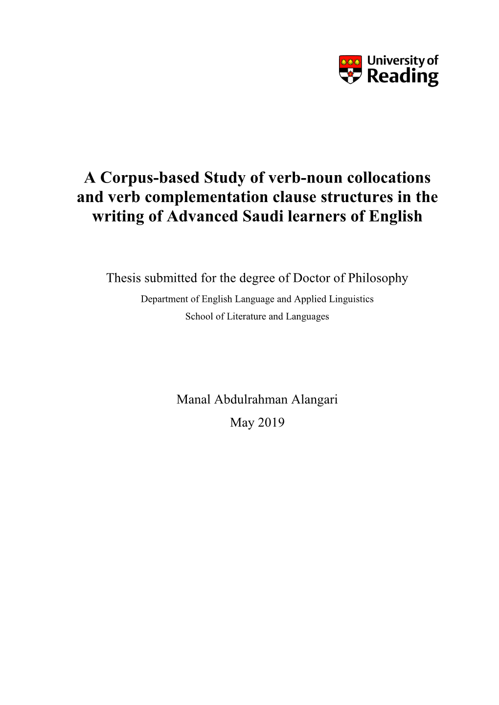 A Corpus-Based Study of Lexical Collocations in the Writing of Arab