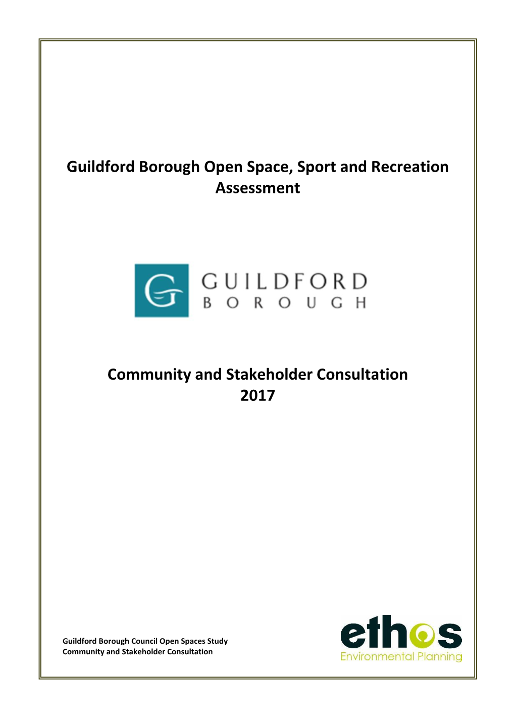 Guildford Borough Open Space, Sport and Recreation Assessment