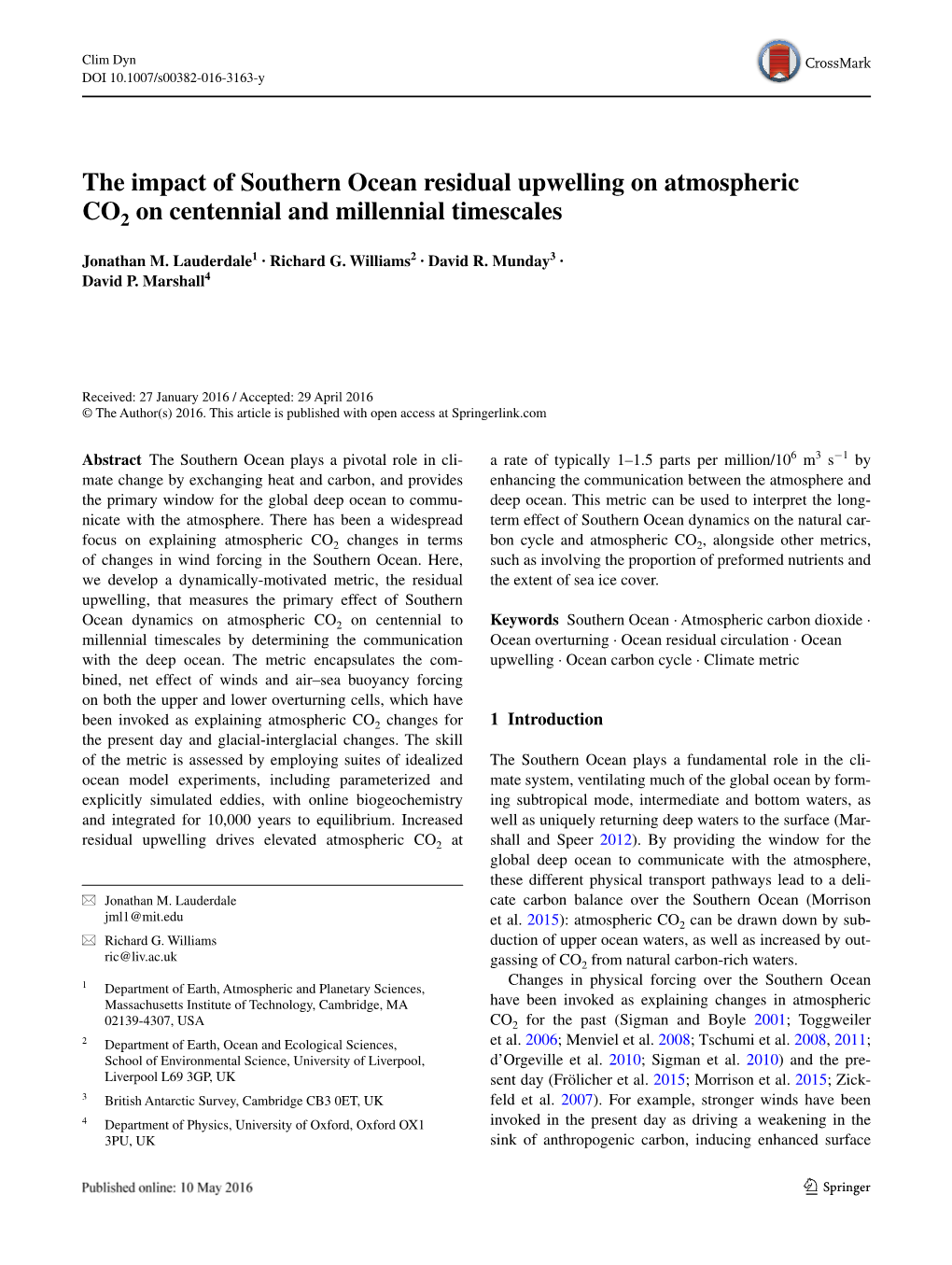 The Impact of Southern Ocean Residual Upwelling on Atmospheric CO2 on Centennial and Millennial Timescales