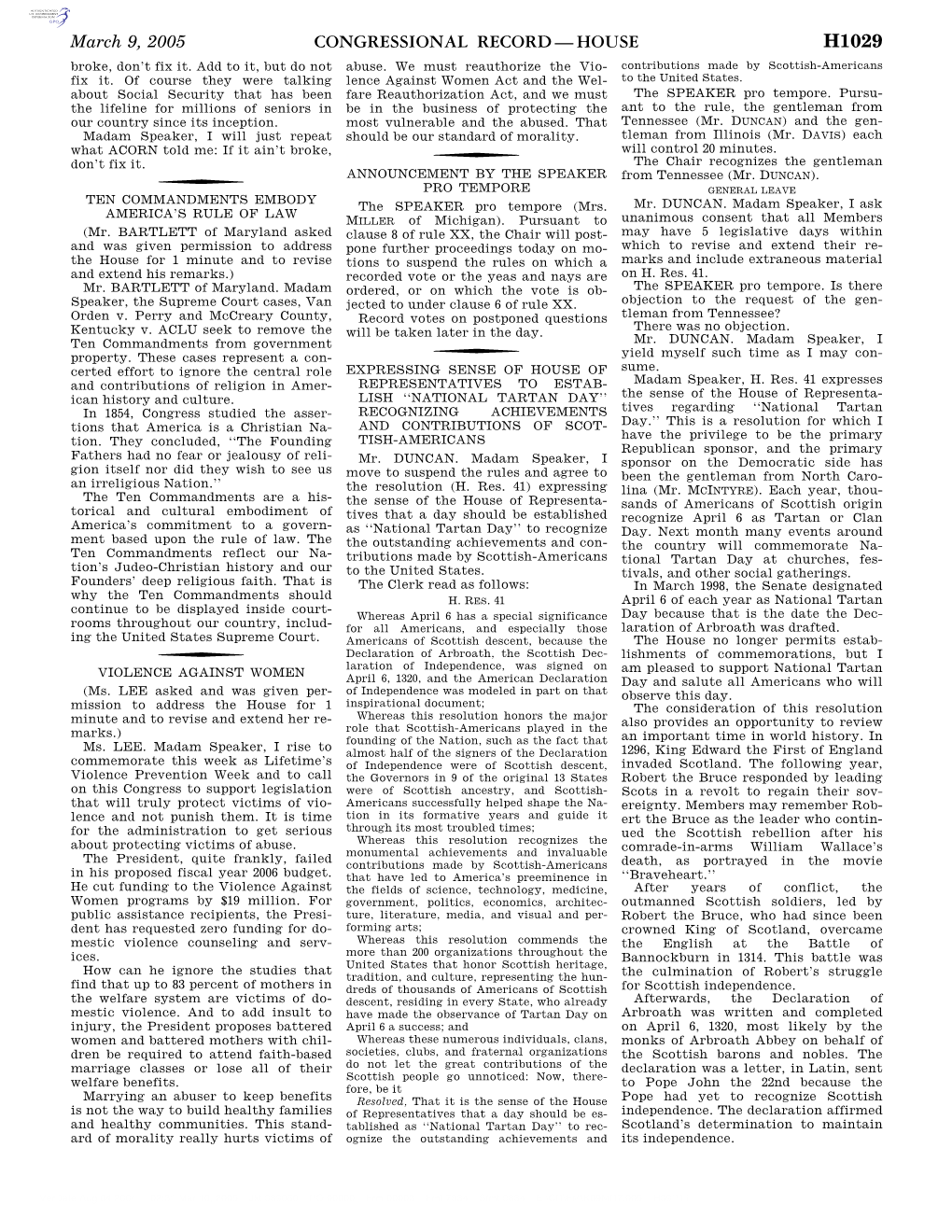 Congressional Record—House H1029