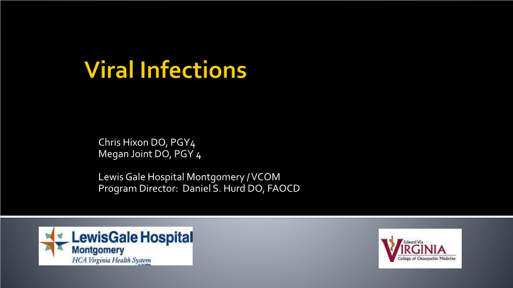 Infectious Disease: Viral Infections