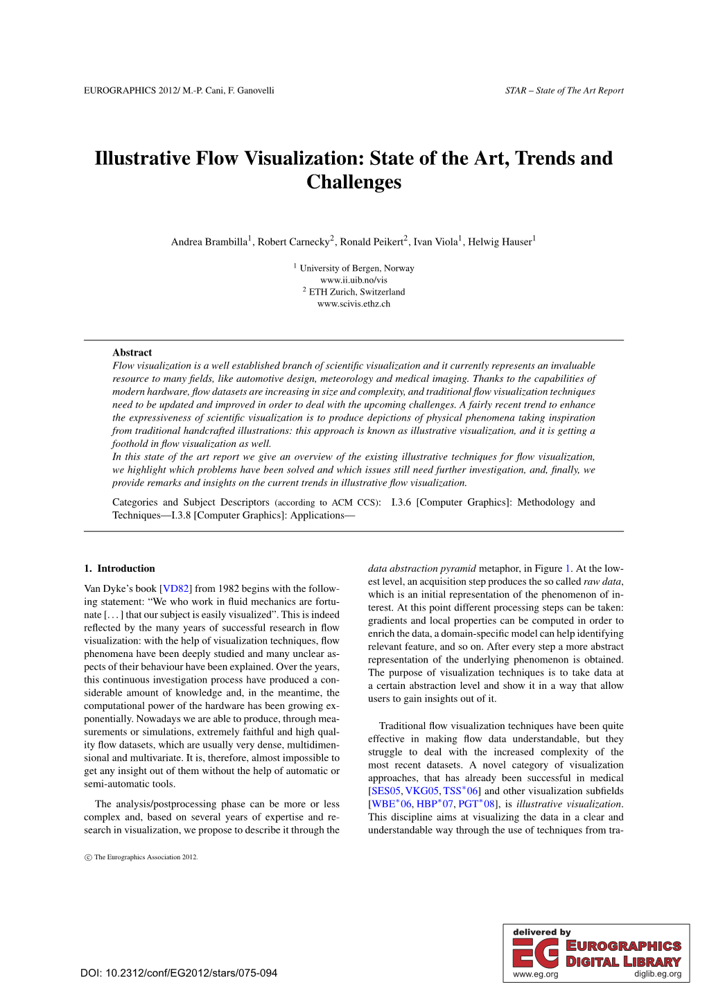 Illustrative Flow Visualization: State of the Art, Trends and Challenges