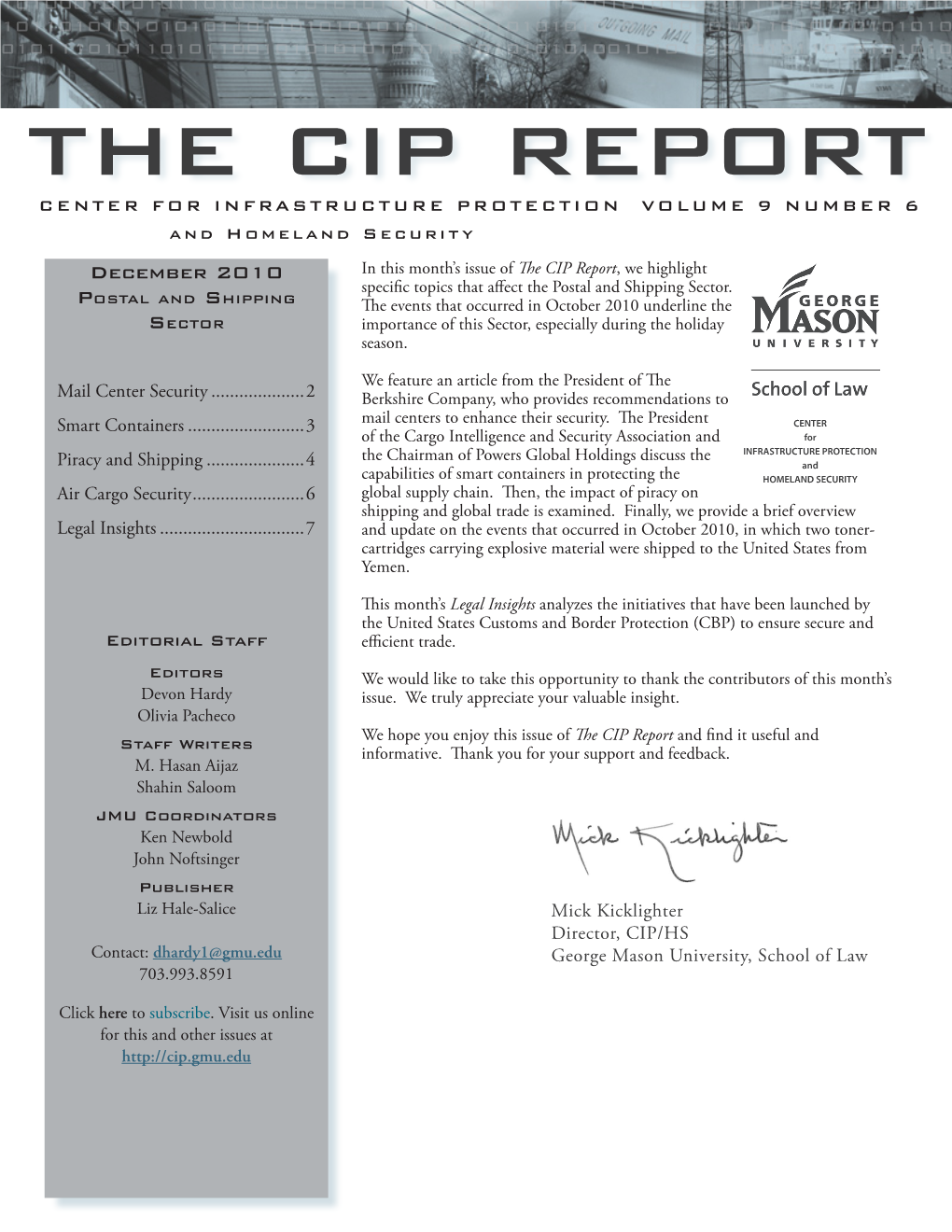 The CIP Report: December 2010