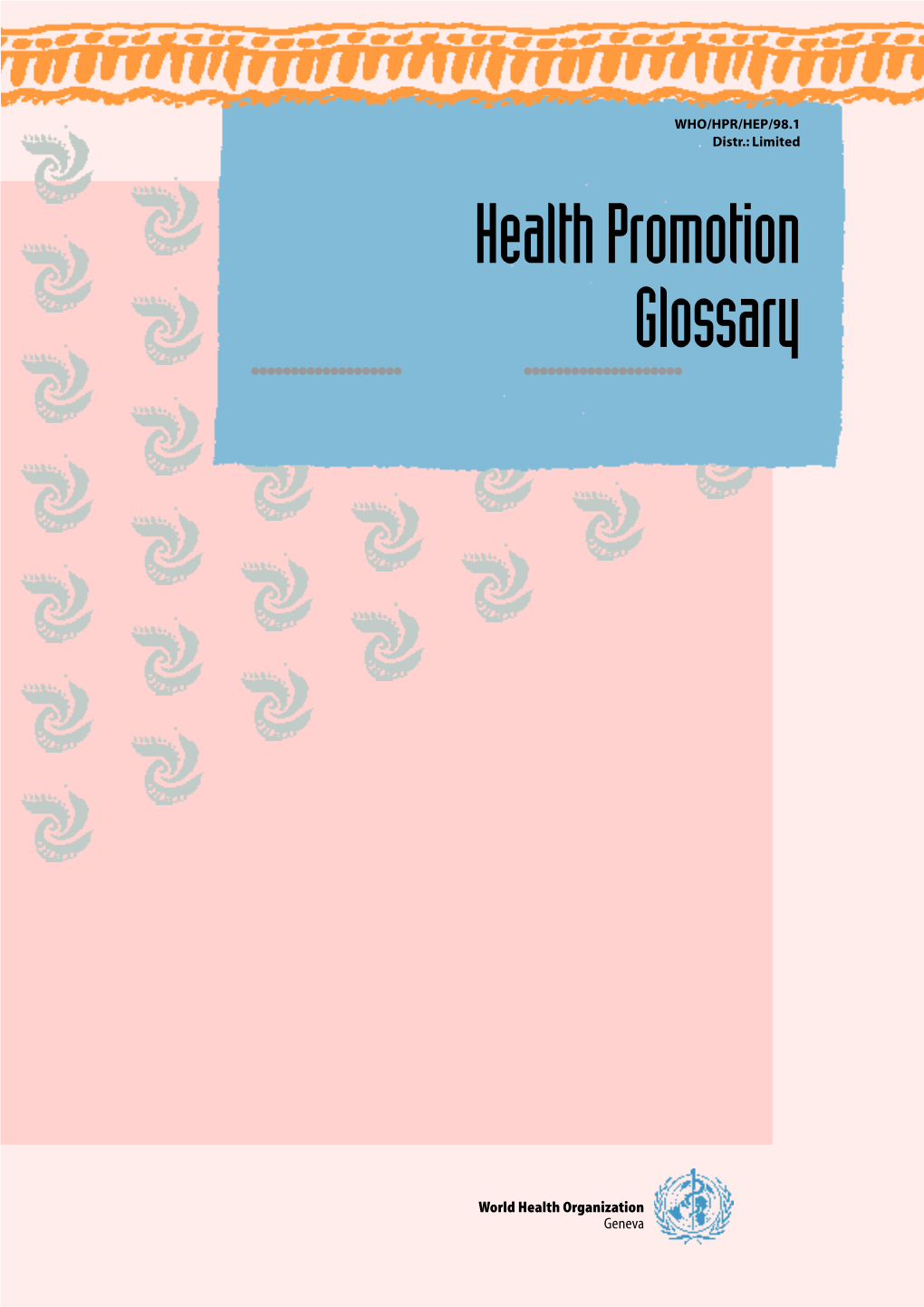 Health Promotion Glossary (1998) [PDF]