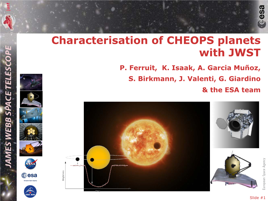 Characterisation of CHEOPS Planets with JWST P