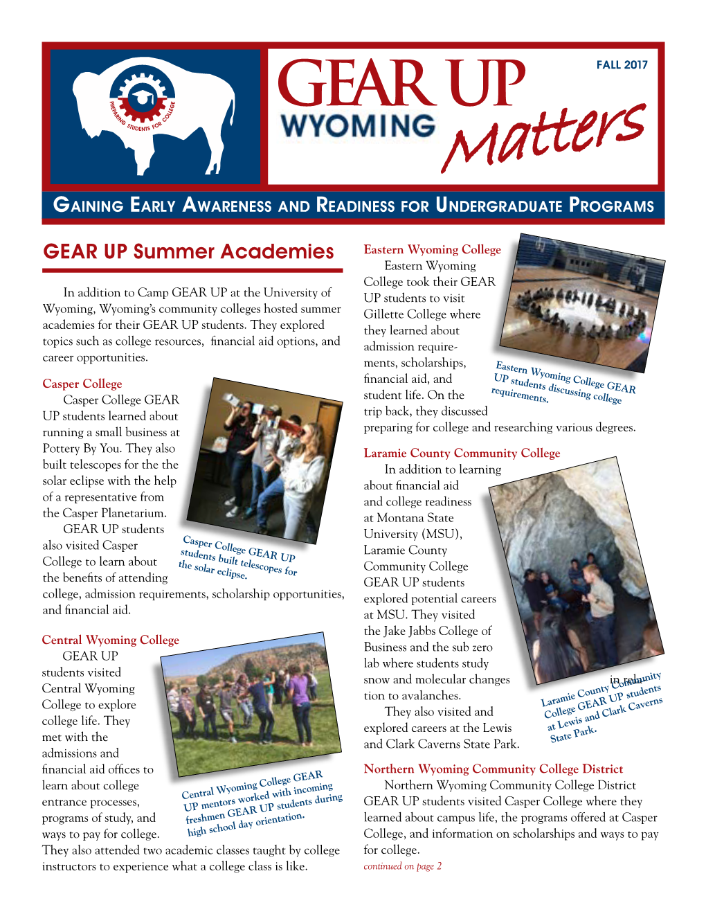 GEAR up Summer Academies