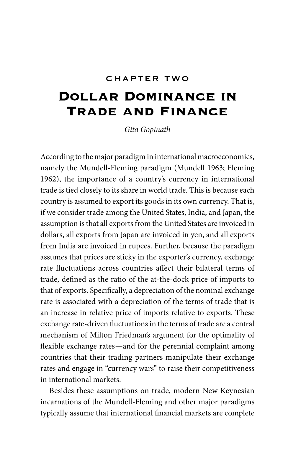 Dollar Dominance in Trade and Finance Gita Gopinath