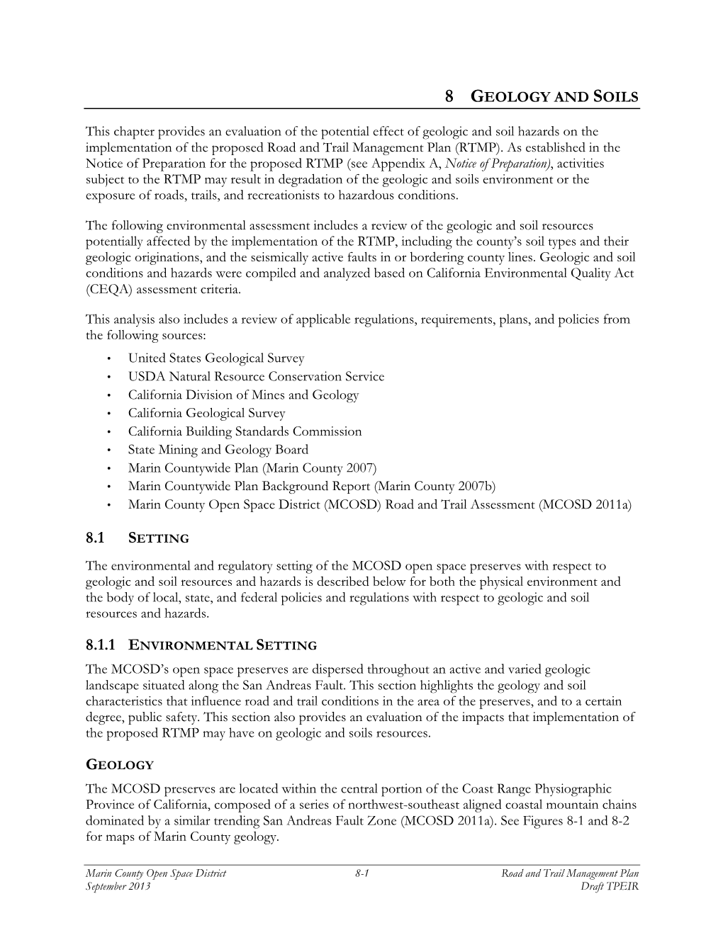 8 Geology and Soils