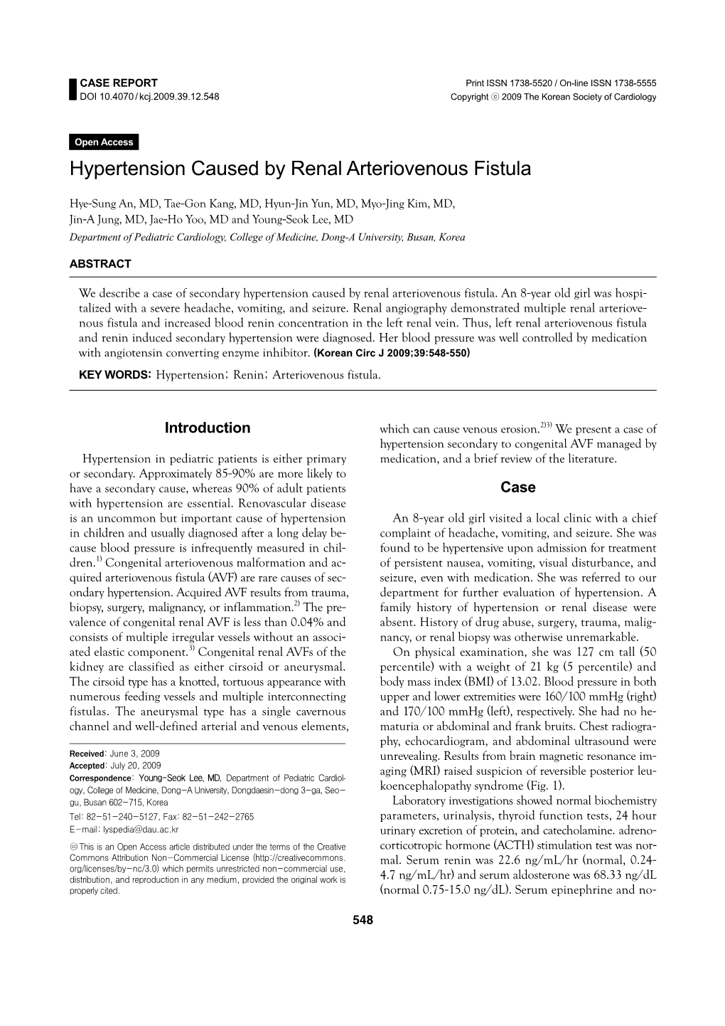 Hypertension Caused by Renal Arteriovenous Fistula