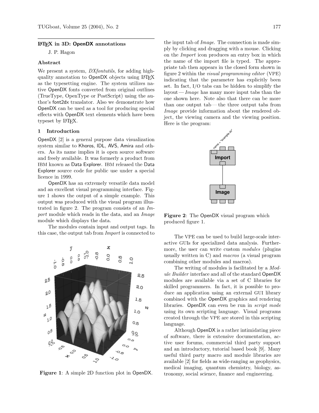 Tugboat, Volume 25 (2004), No. 2 177 LATEX in 3D: Opendx