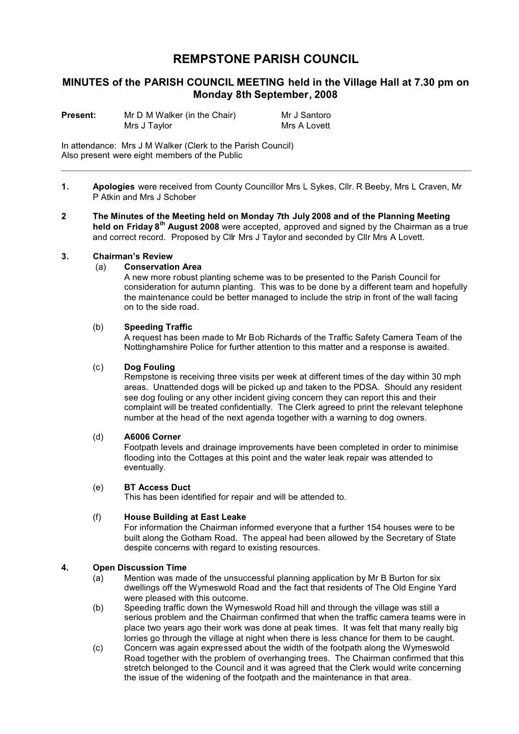 Rempstone Parish Council