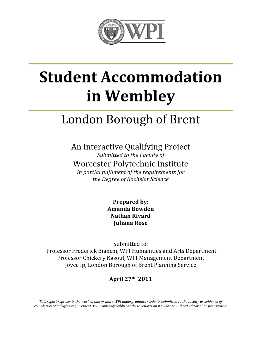 Student Accommodation in Wembley London Borough of Brent