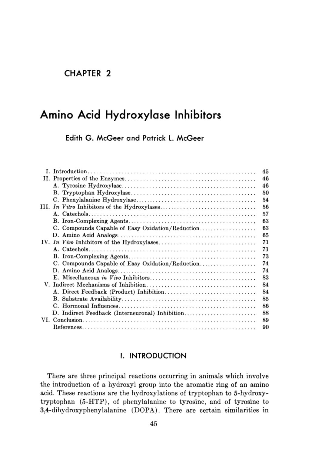 Amino Acid Hydroxylase Inhibitors