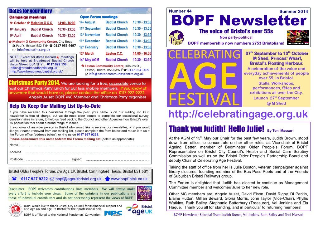 BOPF Newsletter