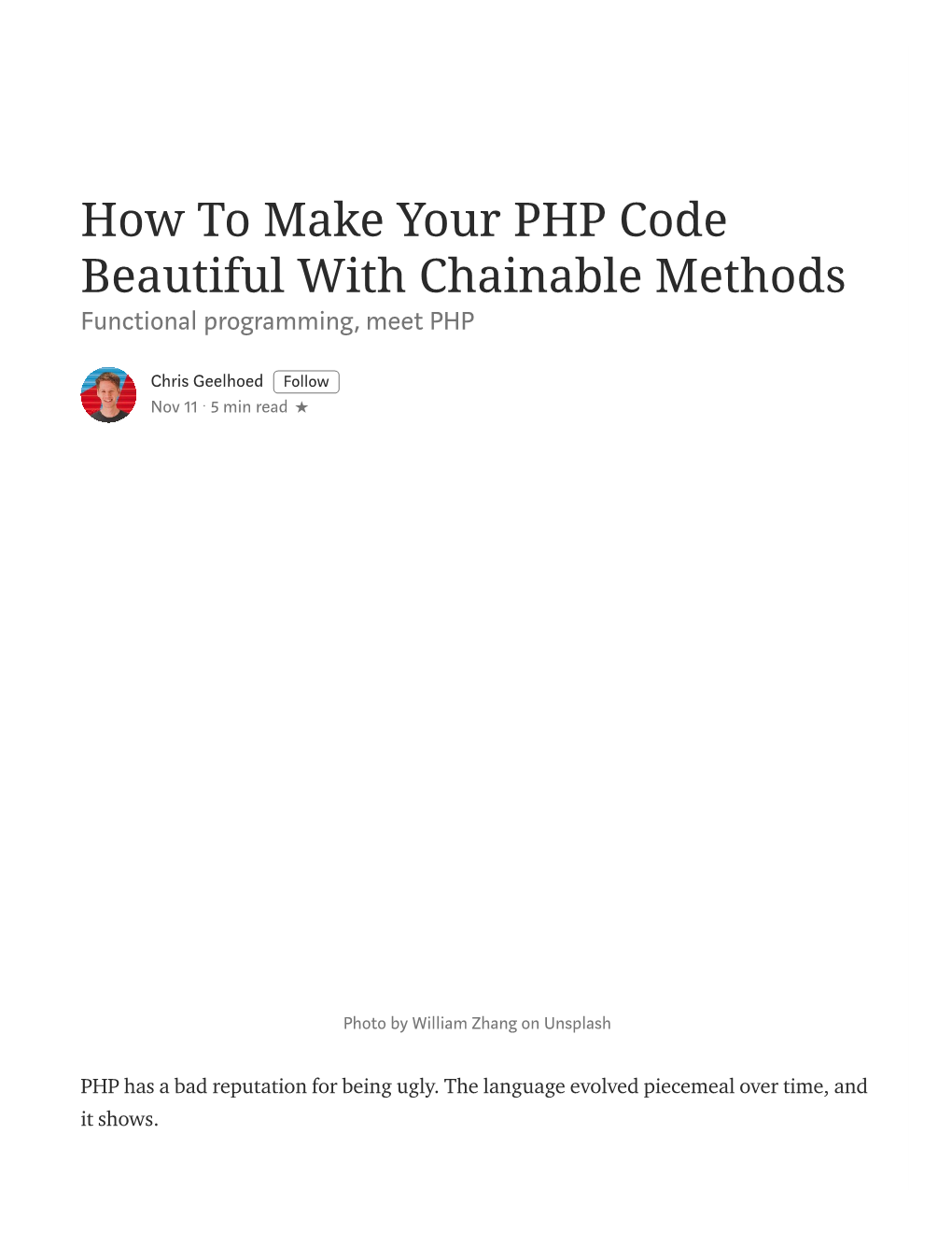 How to Make Your PHP Code Beautiful with Chainable Methods.Pdf