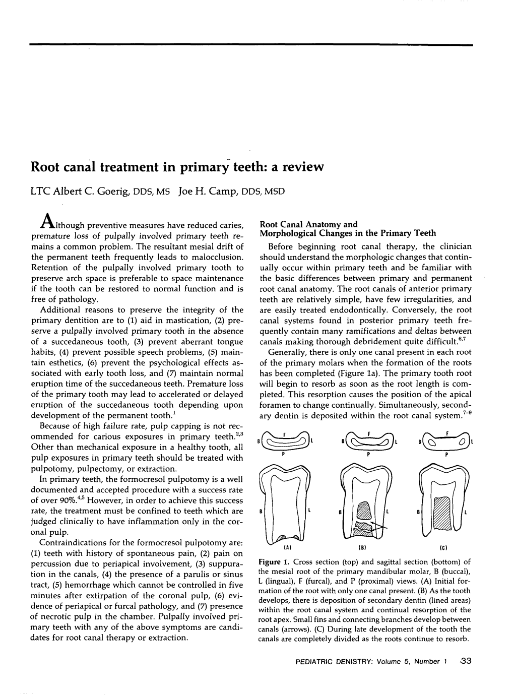 Root Canal Treatment in Primary- Teeth: a Review