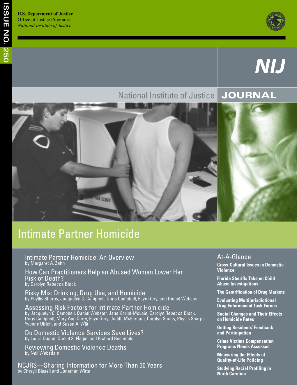Assessing Risk Factors for Intimate Partner Homicide Drug Enforcement Task Forces by Jacquelyn C