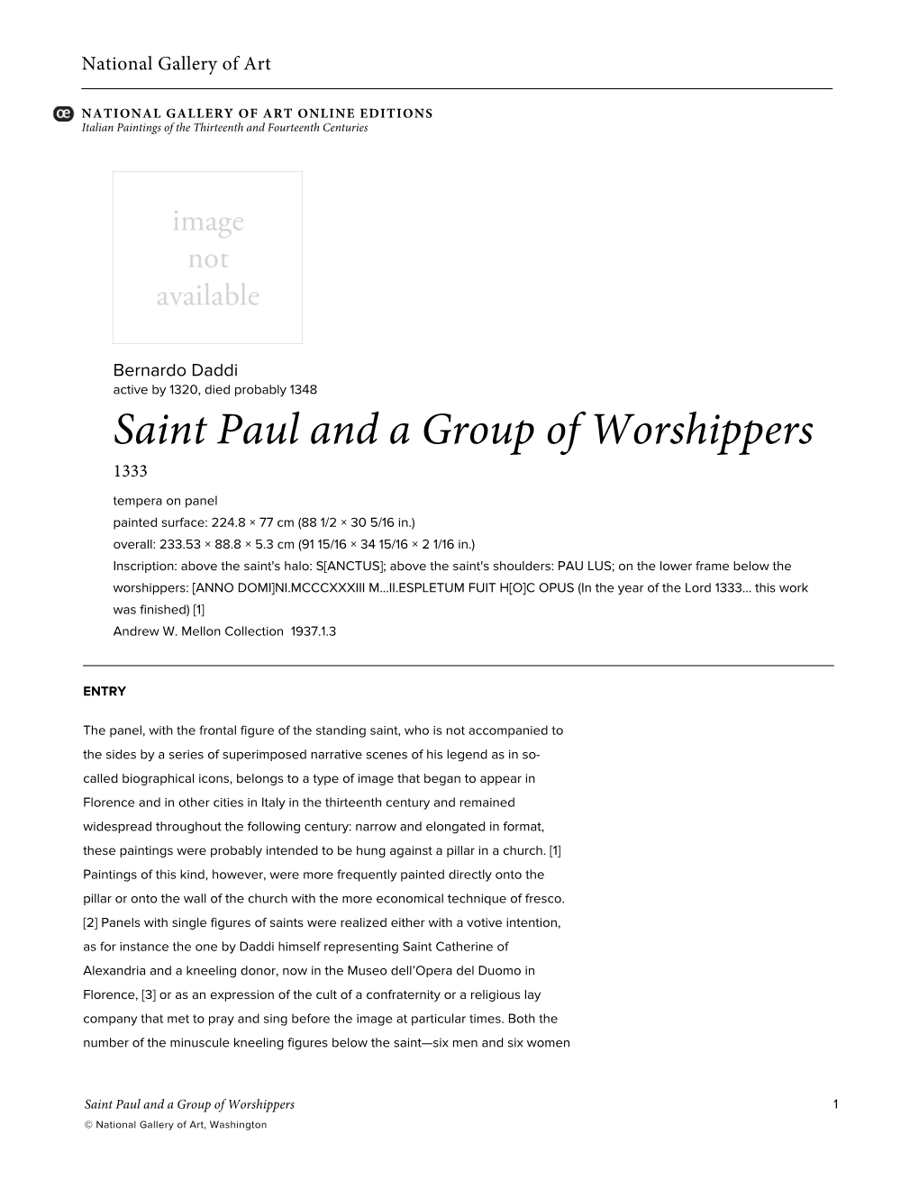 Saint Paul and a Group of Worshippers
