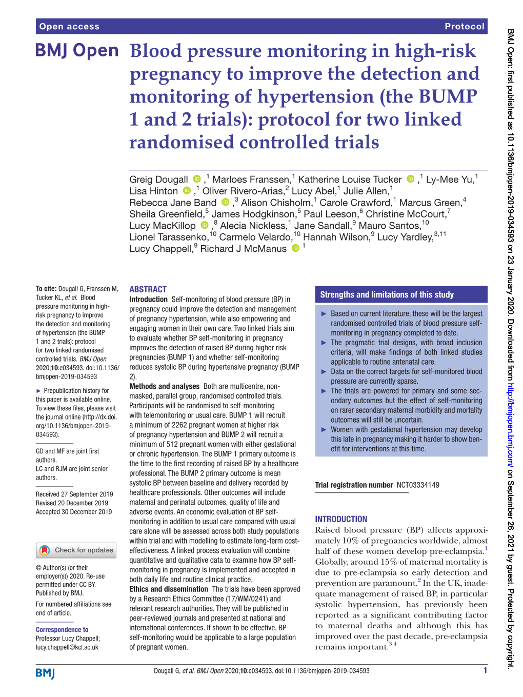 Blood Pressure Monitoring in High