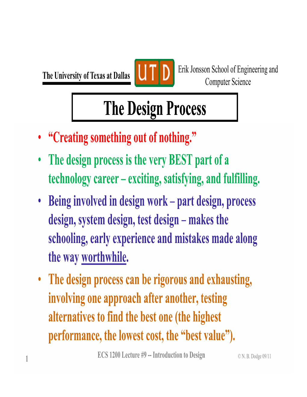 The Design Process