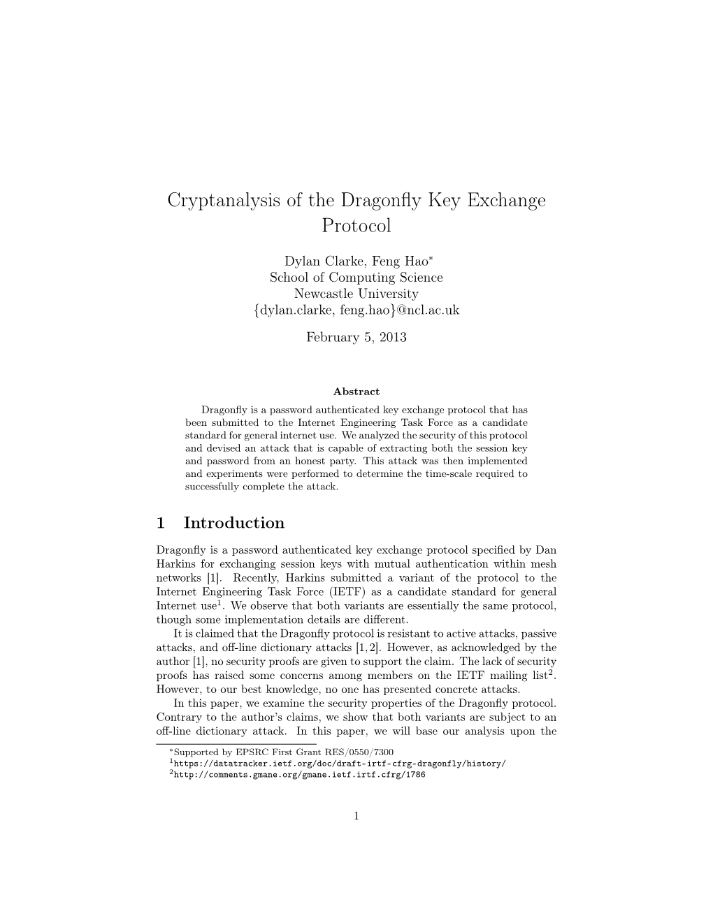 Cryptanalysis of the Dragonfly Key Exchange Protocol