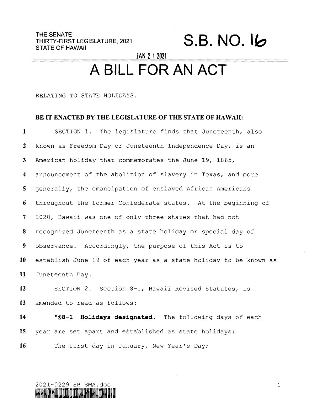 A Bill for an Act