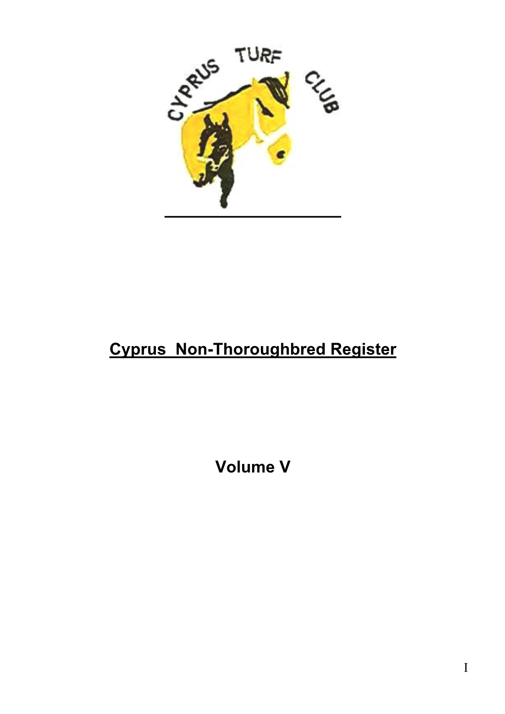 Cyprus Non-Thoroughbred Register Volume V