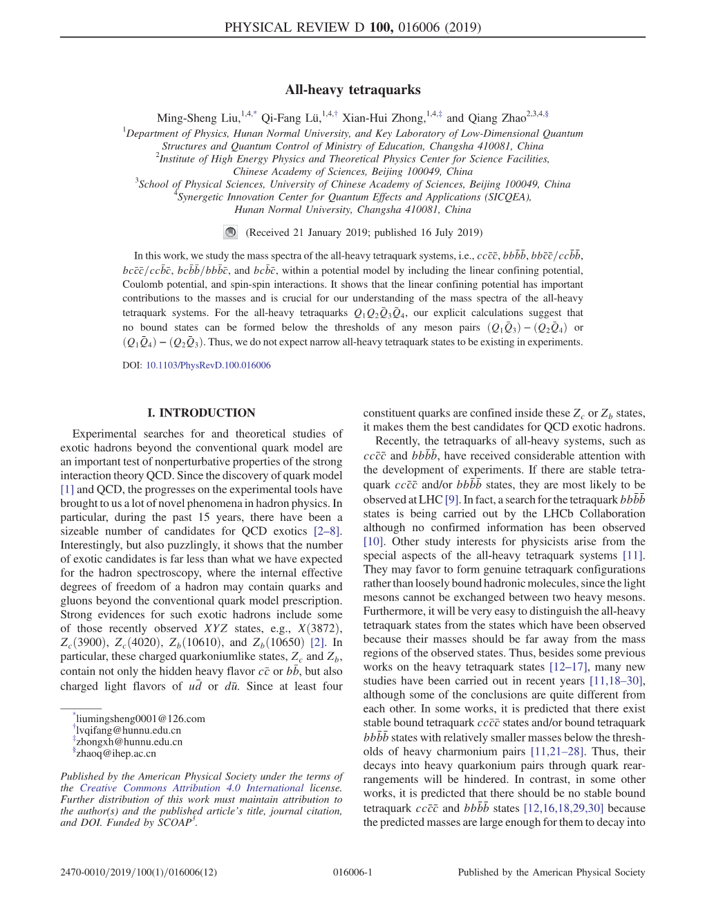 All-Heavy Tetraquarks