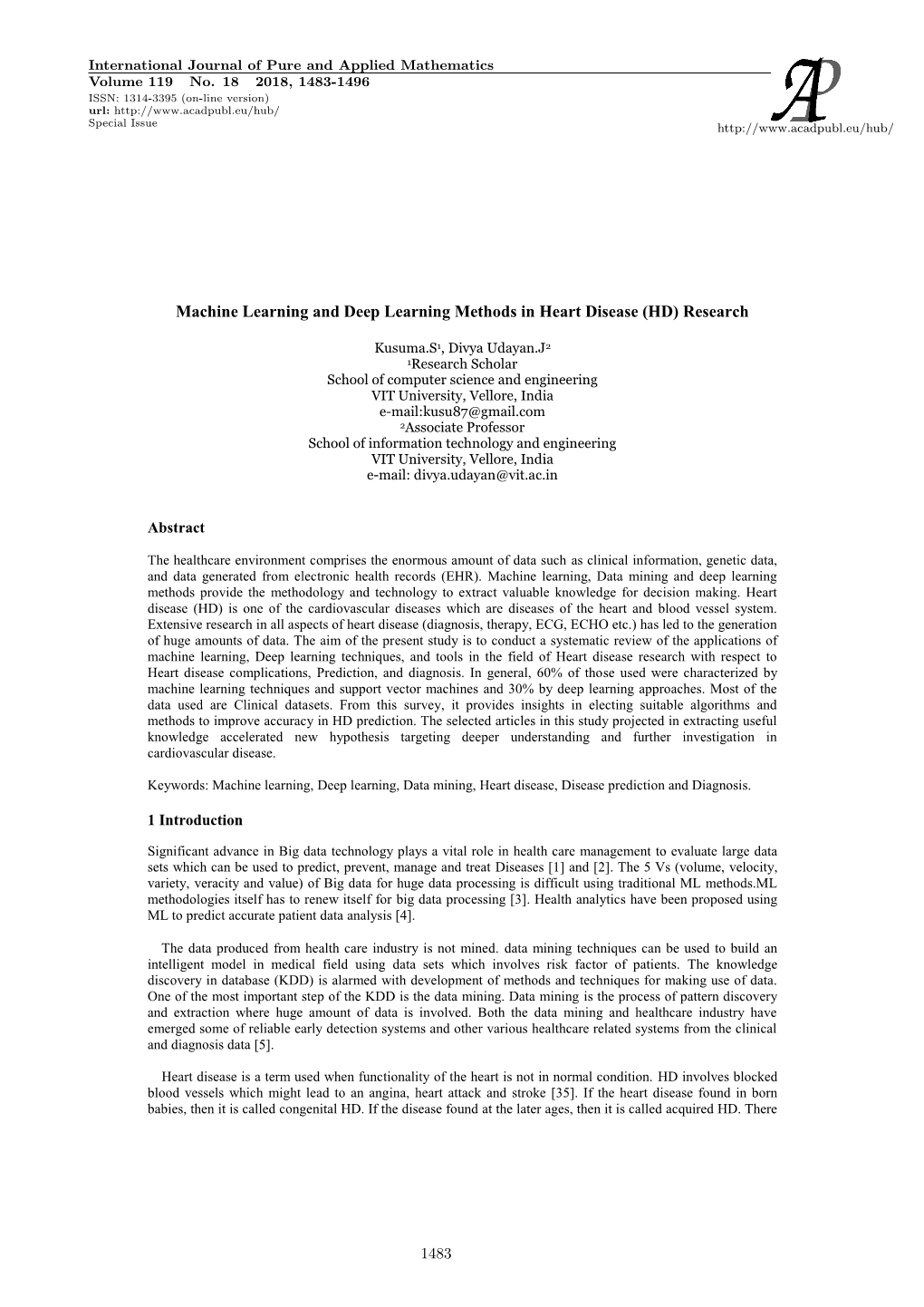 Machine Learning and Deep Learning Methods in Heart Disease (HD) Research