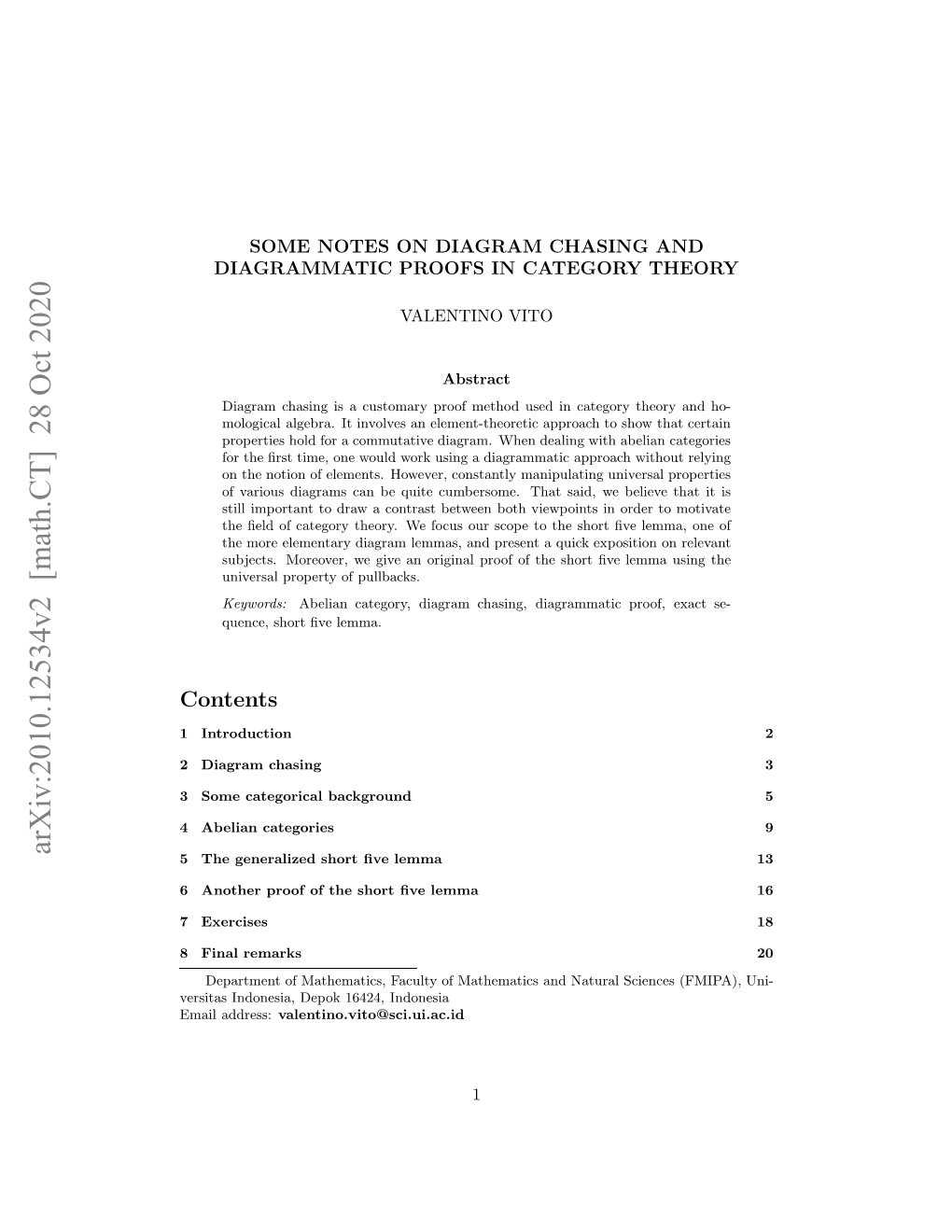 Arxiv:2010.12534V2 [Math.CT] 28 Oct 2020