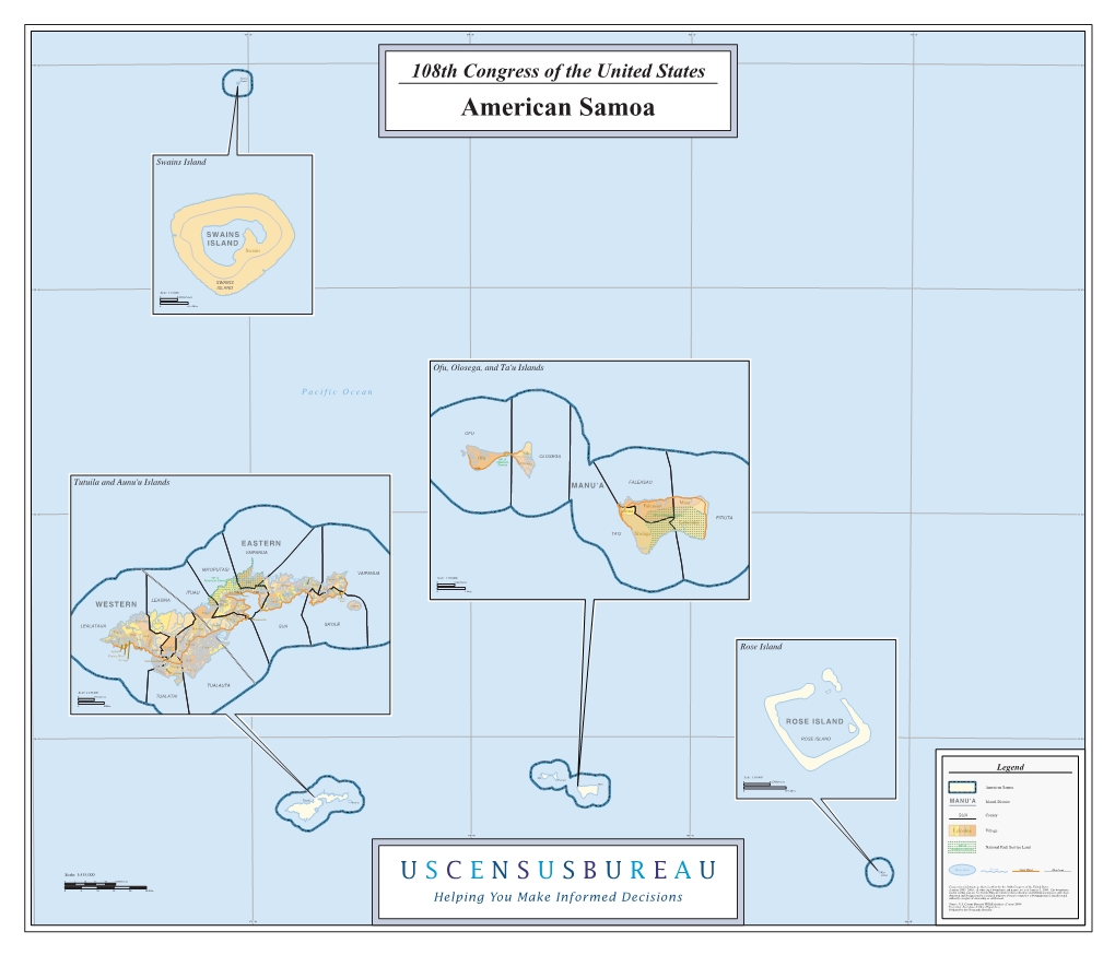 108Th Congress of the United States Island American Samoa