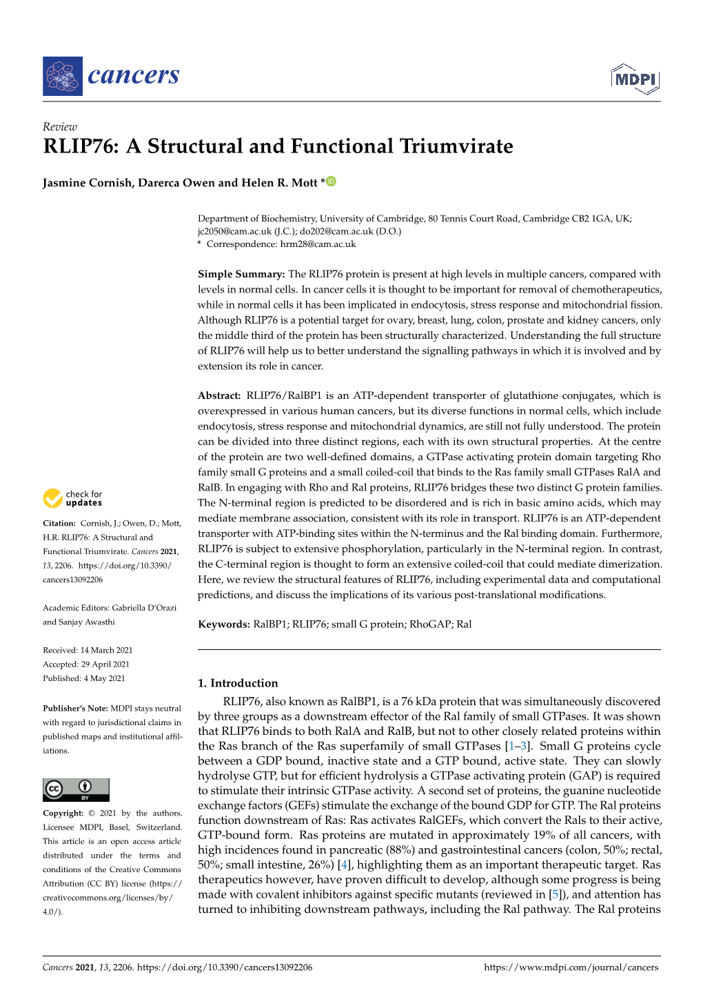 RLIP76: a Structural and Functional Triumvirate