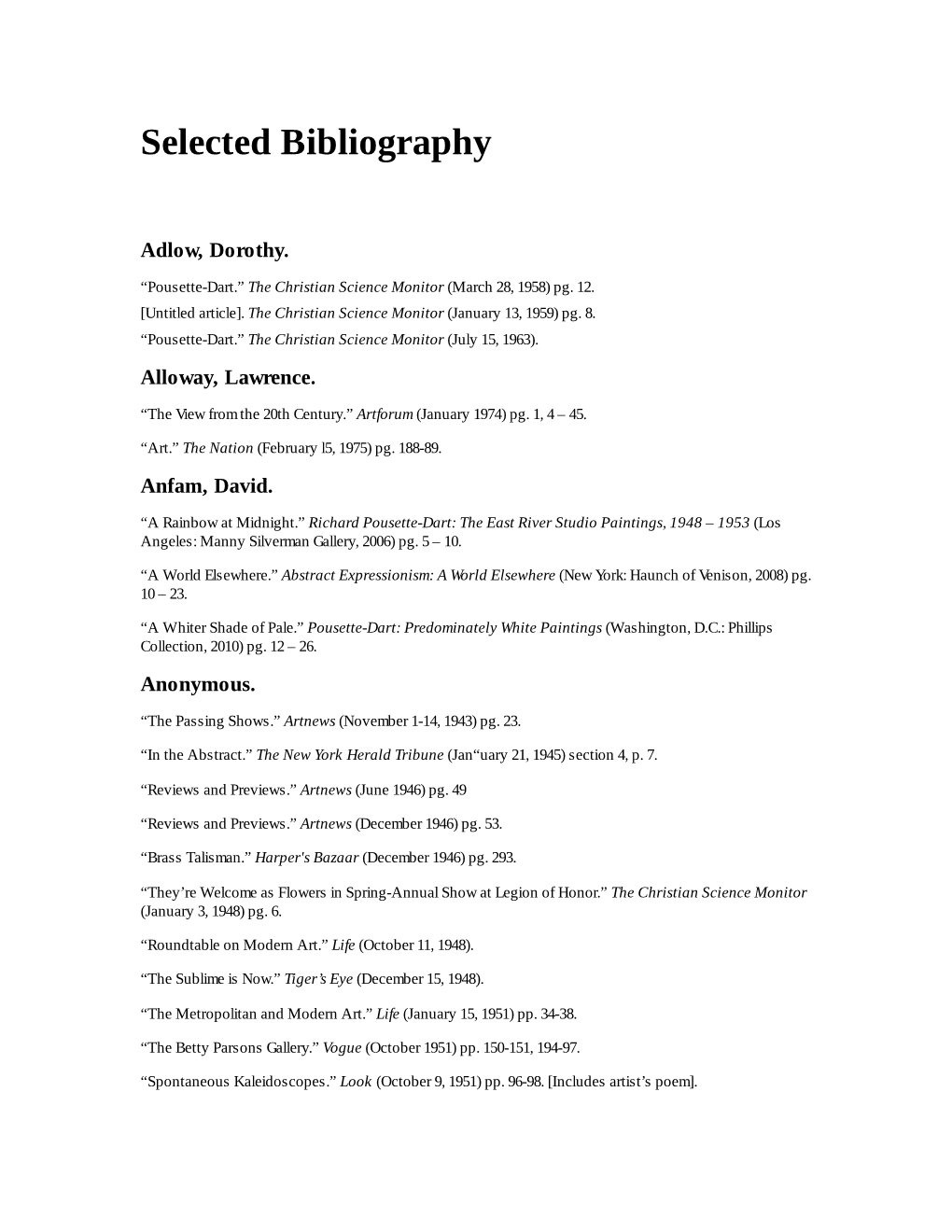 Bibliography