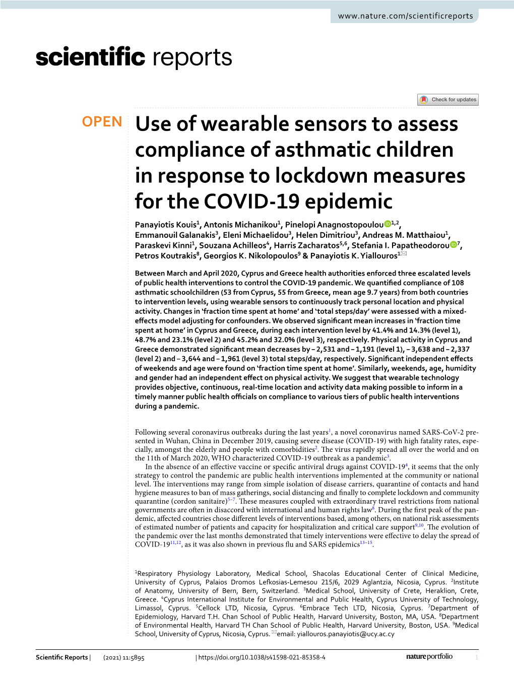 Use of Wearable Sensors to Assess Compliance of Asthmatic