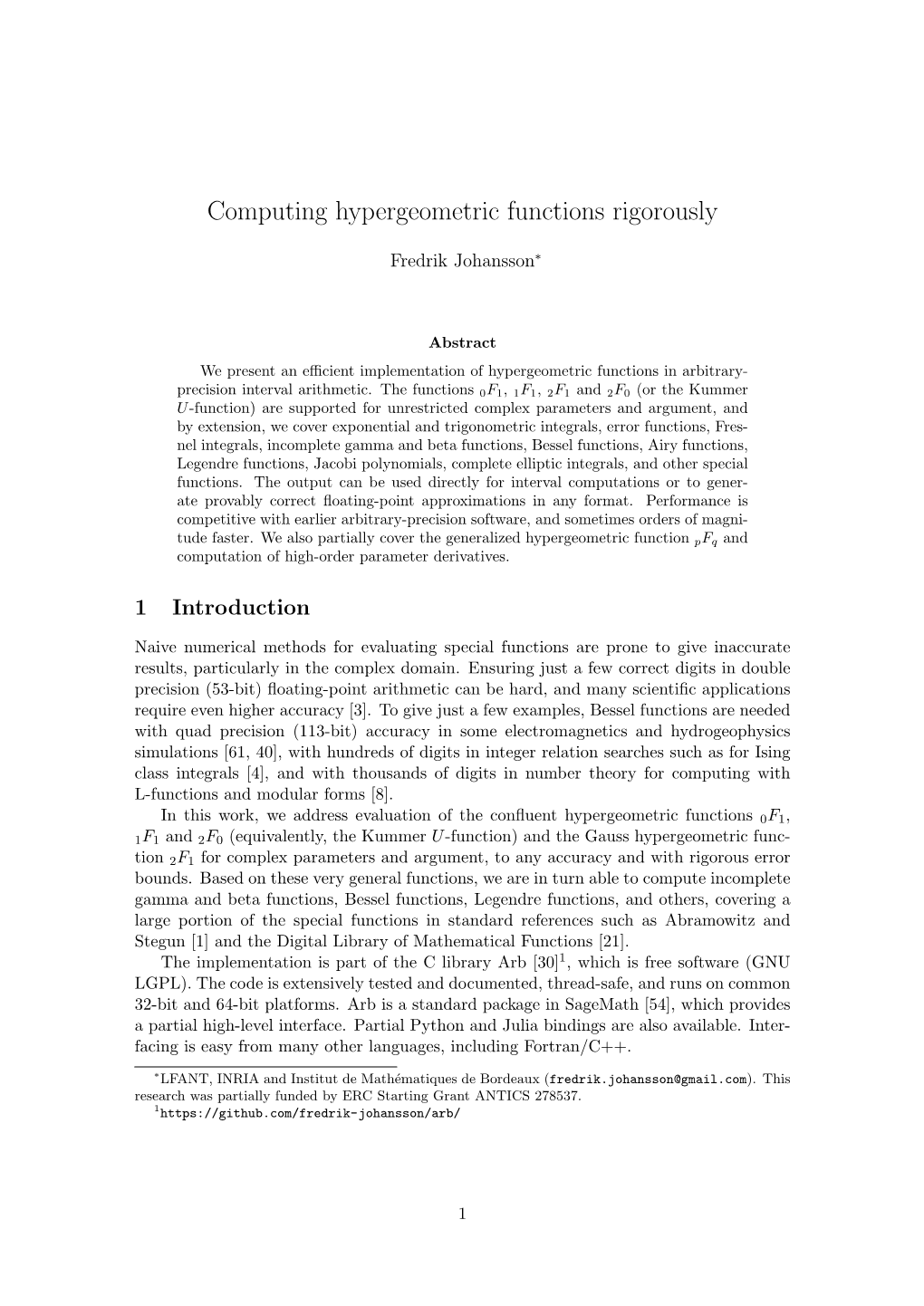 Computing Hypergeometric Functions Rigorously